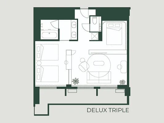 DELUXE TRIPLEの間取り図