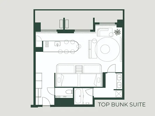 TOP BUNK SUITEの間取り図
